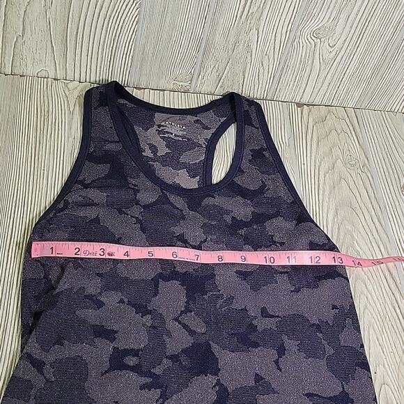 Athleta Speedlight Racerback Navy Camo Athletic Tank Top Womens Size Small - Picture 7 of 8